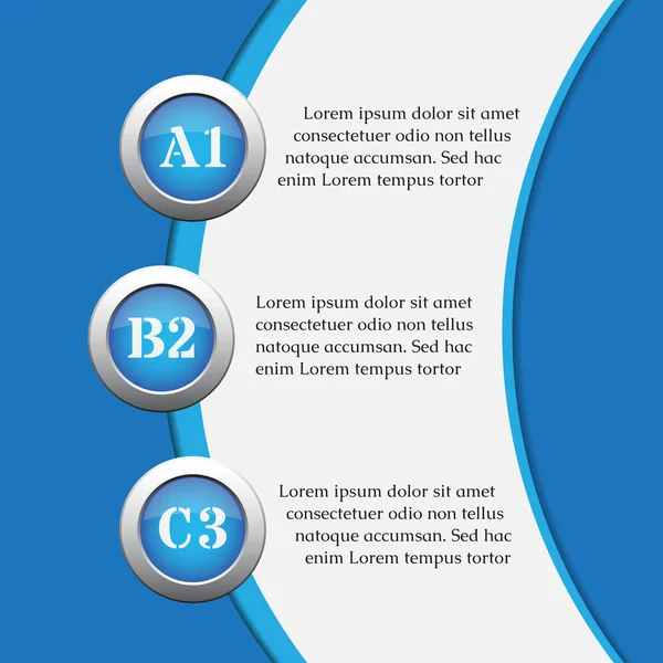 Niebieski infografiki banery - projektowanie szablonów — Wektor stockowy