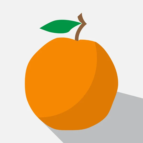 오렌지와 긴 그림자 — 스톡 벡터
