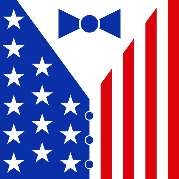 Passen in de kleuren van de Amerikaanse vlag — Stockvector