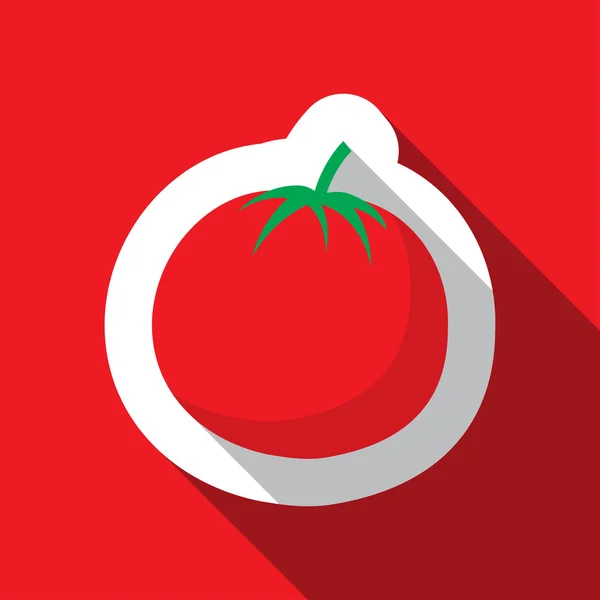 トマトと長い影 — ストックベクタ