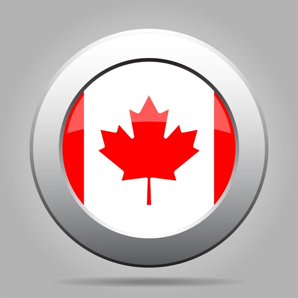 Metal knap med flag Canada – Stock-vektor