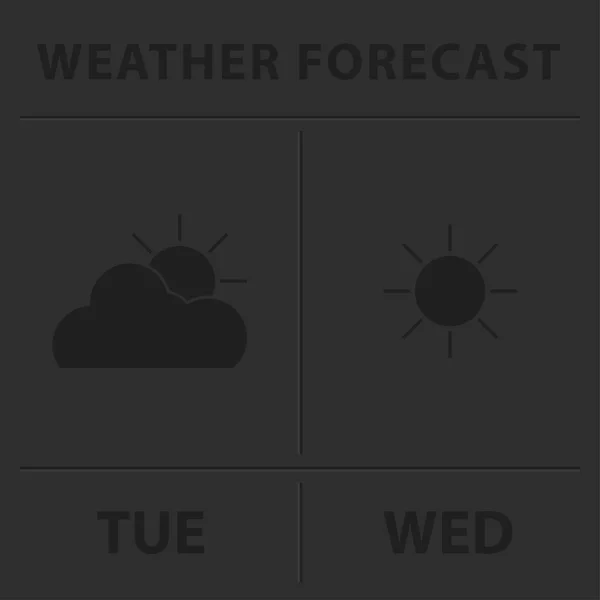 Väderprognos - grå ikoner — Stock vektor