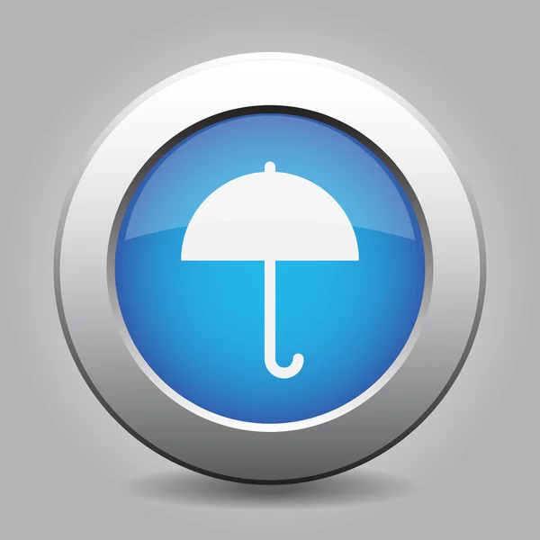 傘の青い金属ボタン — ストックベクタ