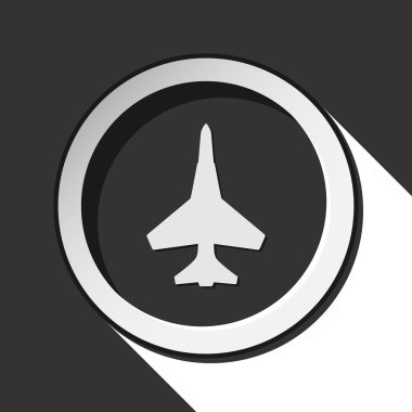 black icon - fighter and stylized shadow