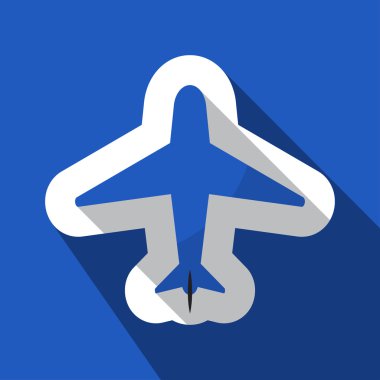 Mavi bilgi simgesi - uçak