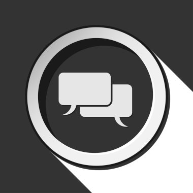 siyah simgesi - gölge ile konuşma kabarcıklar