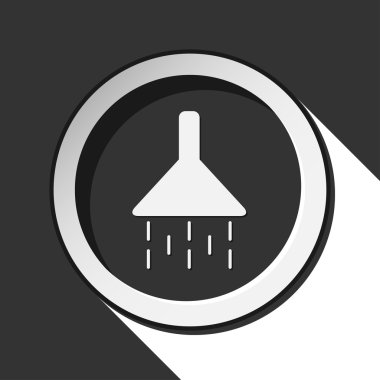 siyah simgesi - gölge ile duş