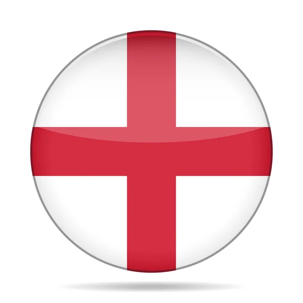 Кнопка с флагом Англии — стоковый вектор