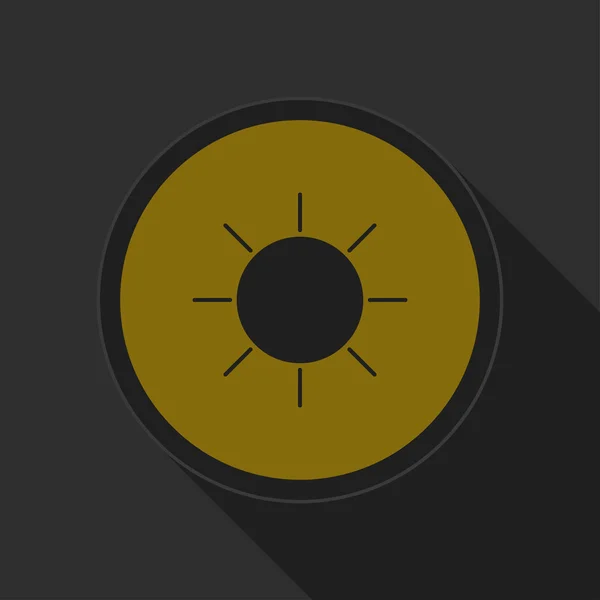 Dark gray and yellow icon - sunny — Stock Vector