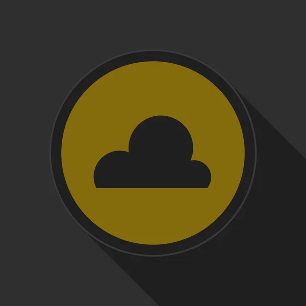 Icône gris foncé et jaune nuageux — Image vectorielle