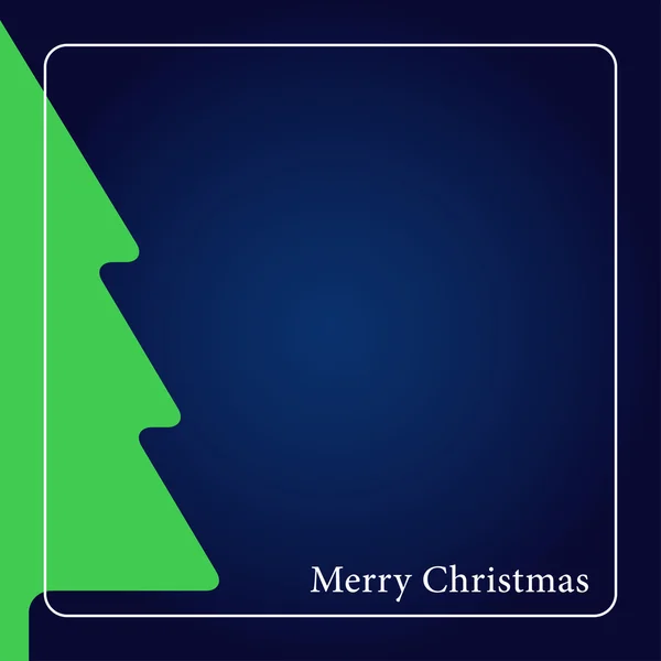 Carte de vœux - sapin vert de Noël avec texte — Image vectorielle