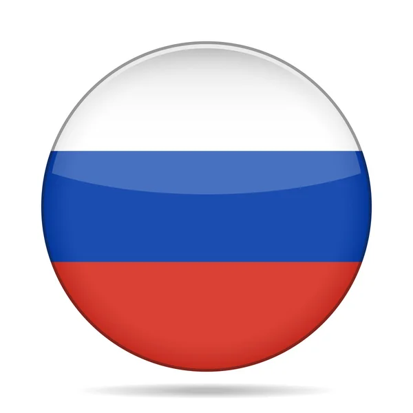 Botão com a bandeira da Rússia —  Vetores de Stock