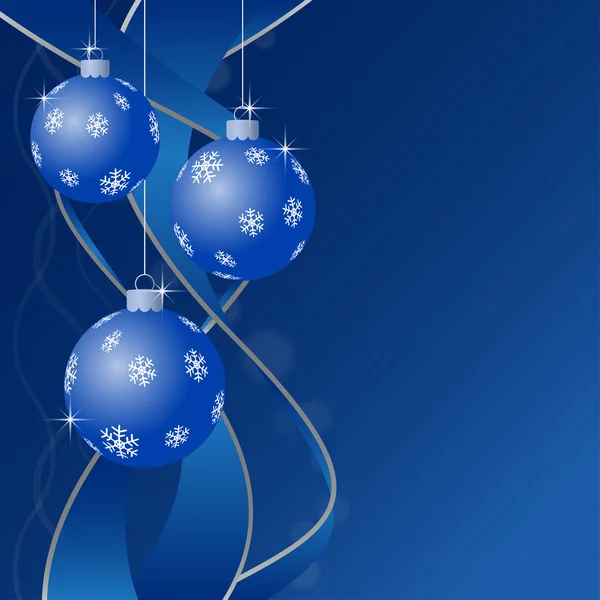 Christmas gratulationskort, grannlåt med snöflingor och band — Stock vektor