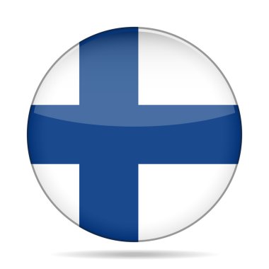 düğme ile Finlandiya bayrağı