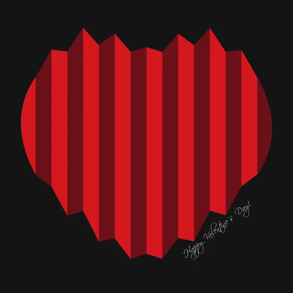 Cartão de saudação Valentim - corações harmónica — Vetor de Stock