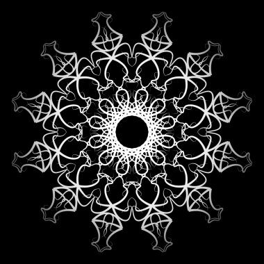 Siyah ve Beyaz Mandala