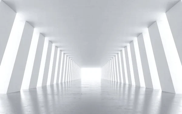 Beyaz Soyut Tünel Tasarımı Görüntüleme — Stok fotoğraf