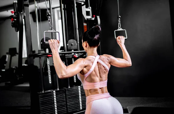 Fitness Kvinna Gymmet — Stockfoto