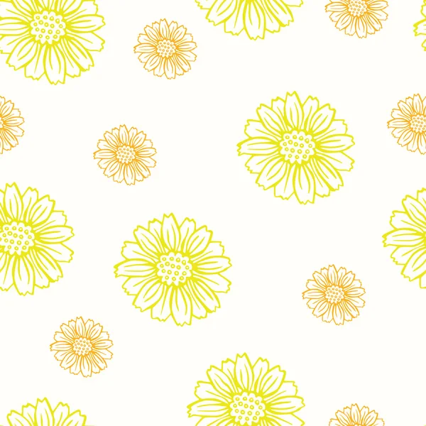 Modèle vectoriel avec des fleurs — Image vectorielle