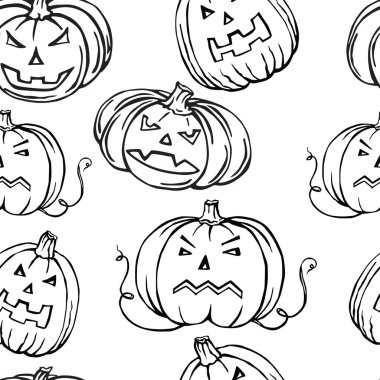 Kabaklar Cadılar Bayramı için vektör desen