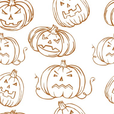 Kabaklar Cadılar Bayramı için vektör desen