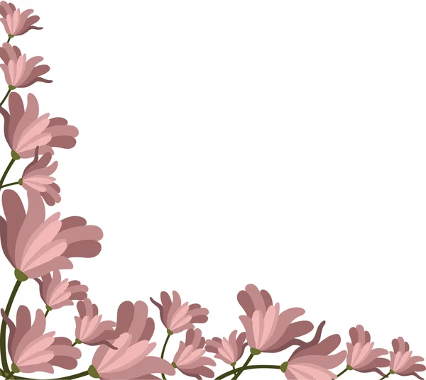 Vector frame with flowers — Stock Vector