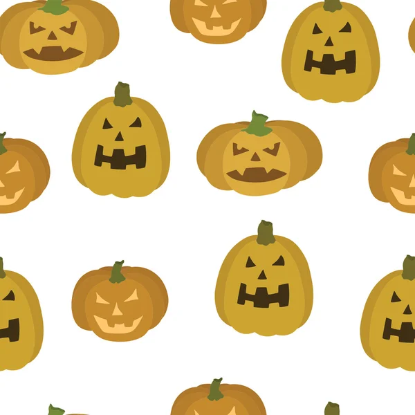 Patrón vectorial de calabazas para Halloween — Archivo Imágenes Vectoriales