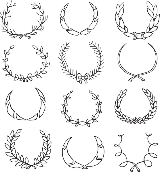 Illustration vectorielle de diverses couronnes — Image vectorielle