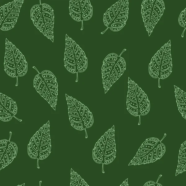 Motif vectoriel avec feuilles — Image vectorielle