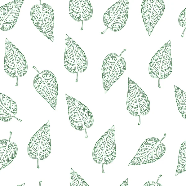 Vector pattern with leaves — Stock Vector