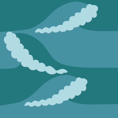 Deniz dalgalarının vektör çizimi