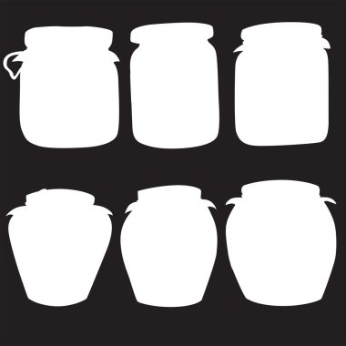 Cam Kavanoz siluet vektör