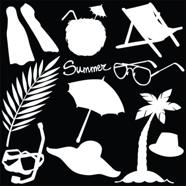 Diğer unsurlarının siluet vektör