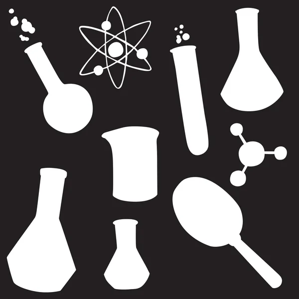 Vector silhouette of the scientific elements — Stock Vector