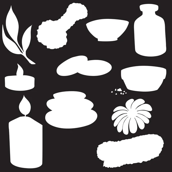 Vektor silhouette elements spa — Stock Vector