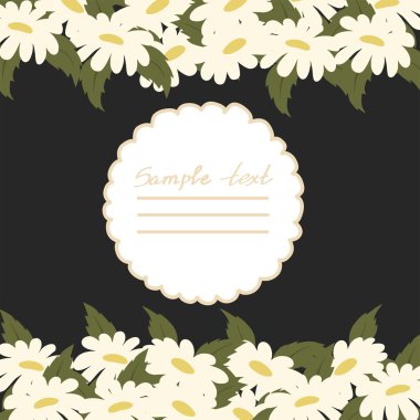 Papatya ile vektör resim