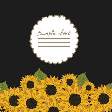 Çiçek Ayçiçeği ile vektör resim