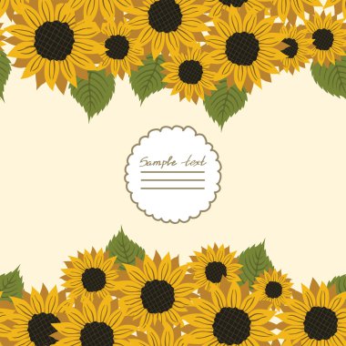 Çiçek Ayçiçeği ile vektör resim