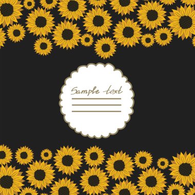 Çiçek Ayçiçeği ile vektör resim