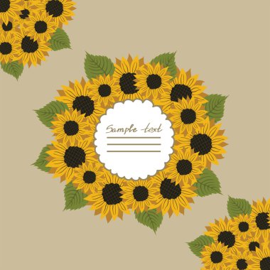 Çiçek Ayçiçeği ile vektör resim