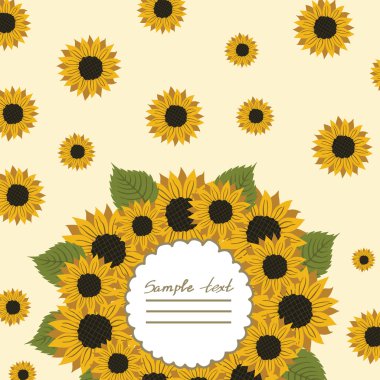 Çiçek Ayçiçeği ile vektör resim