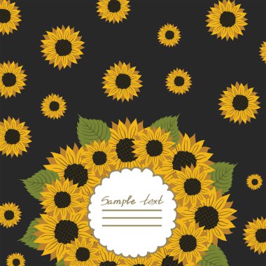 Çiçek Ayçiçeği ile vektör resim