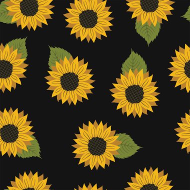 Vektör desen çiçek Ayçiçeği ile
