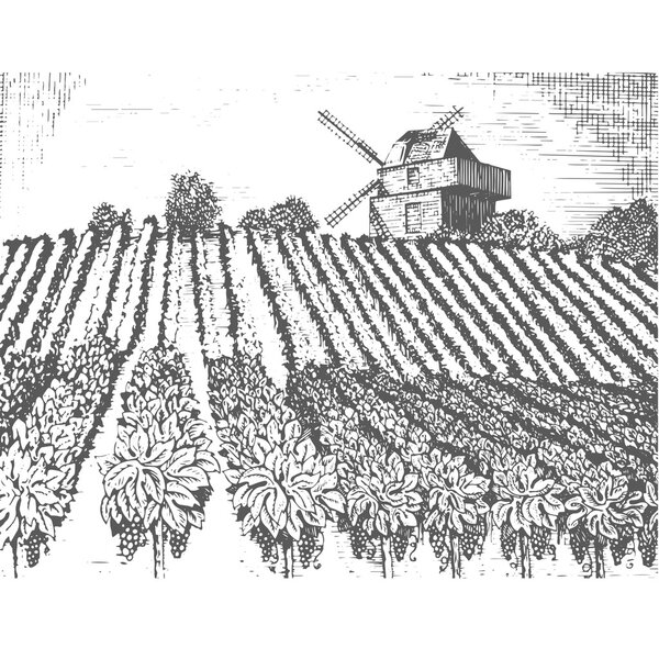 Векторная иллюстрация мельницы
