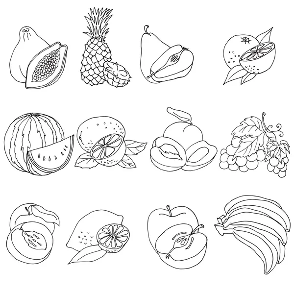 Illustration ectorielle des fruits — Image vectorielle