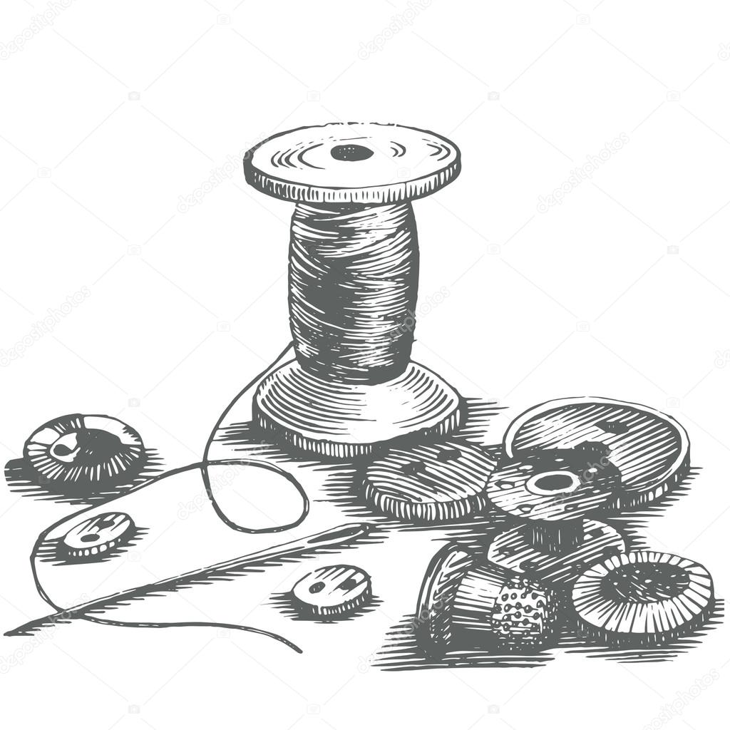 Vector illustration of thread