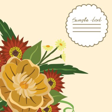 Vektör resim farklı çiçekler ile