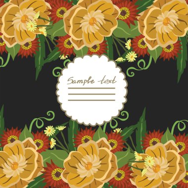 Vektör resim farklı çiçekler ile