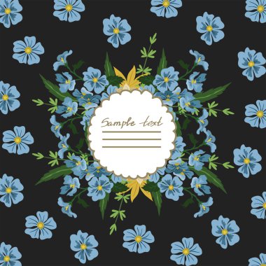 Vektör resim farklı çiçekler ile