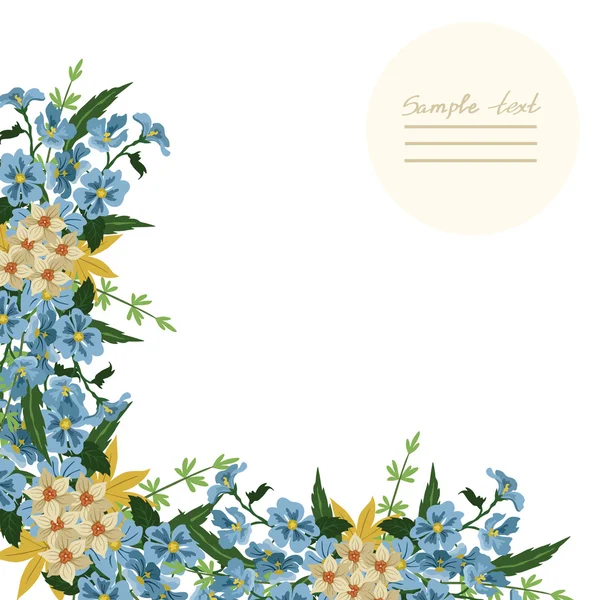 Vektör resim farklı çiçekler ile